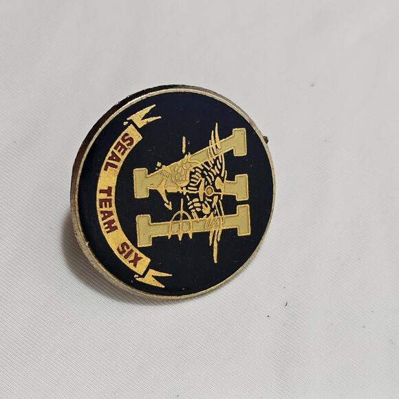 US NAVY SEAL TEAM SIX 6 HAT LAPEL PIN Geronimo BIN LADEN DEVGRU Zero Dark Thirty - Picture 2 of 4